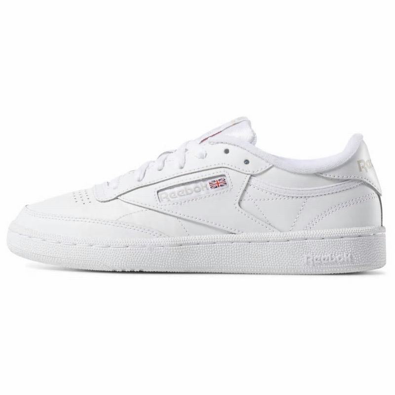 Tenisi Reebok Club C 85 Dama Albi/Gri Deschis Romania RD2805TS